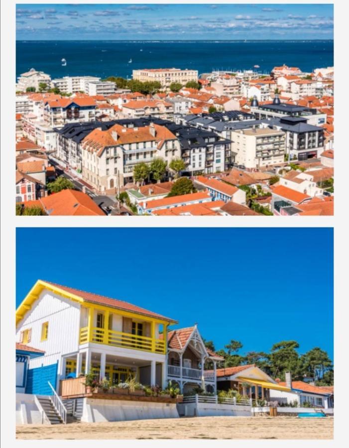 Appartement Vue Sur Baie Et Ocean, 100 M De La Plage Et Du Centre Par Chemin Prive Arcachon Exteriér fotografie